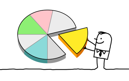 businessman & pie chart